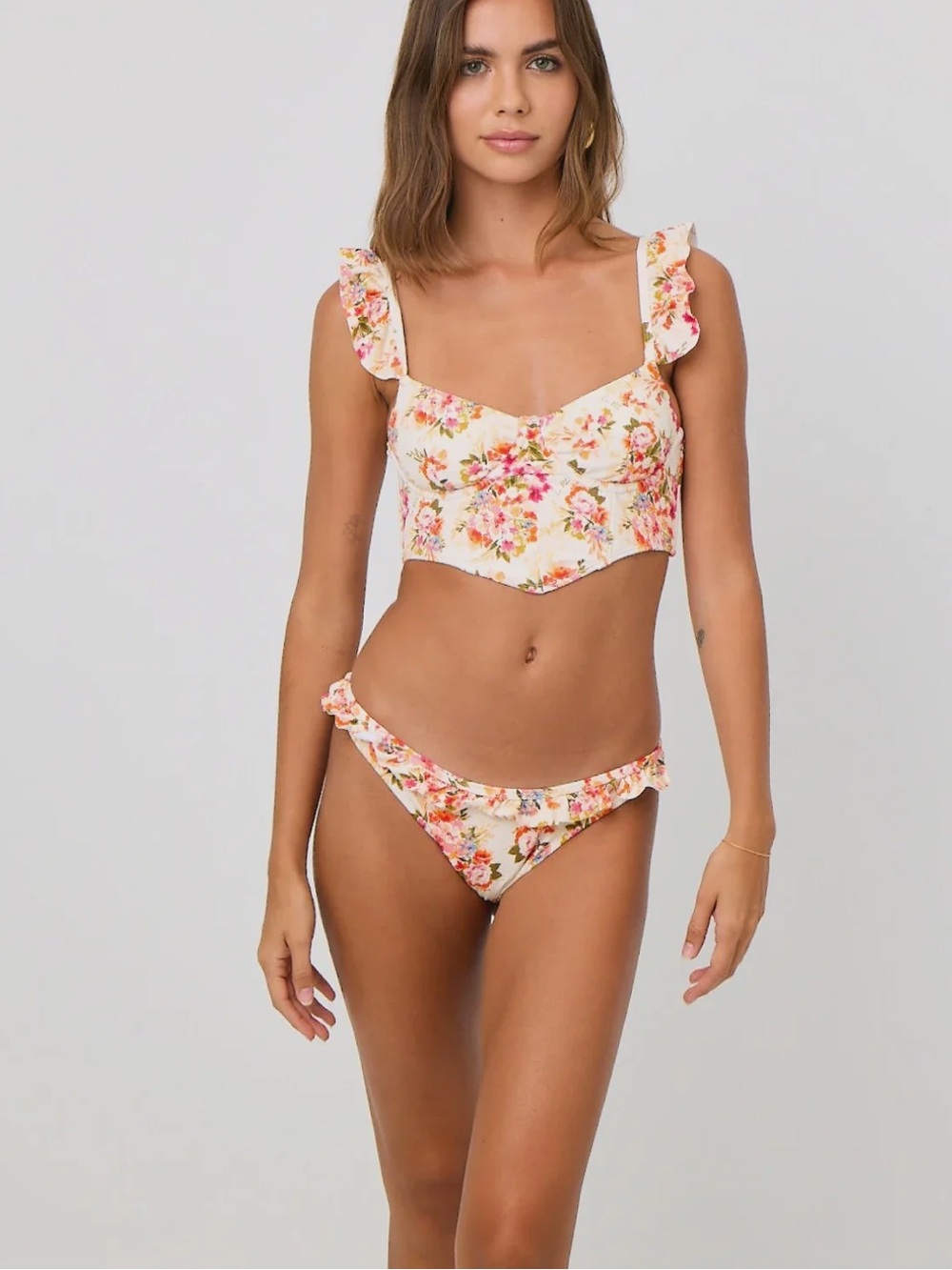 New without tag La Porte two piece swimsuit set size M